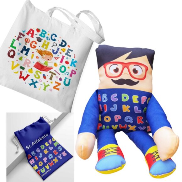 Kit Senhor Alfabeto Gigante Sacola e Saquinho