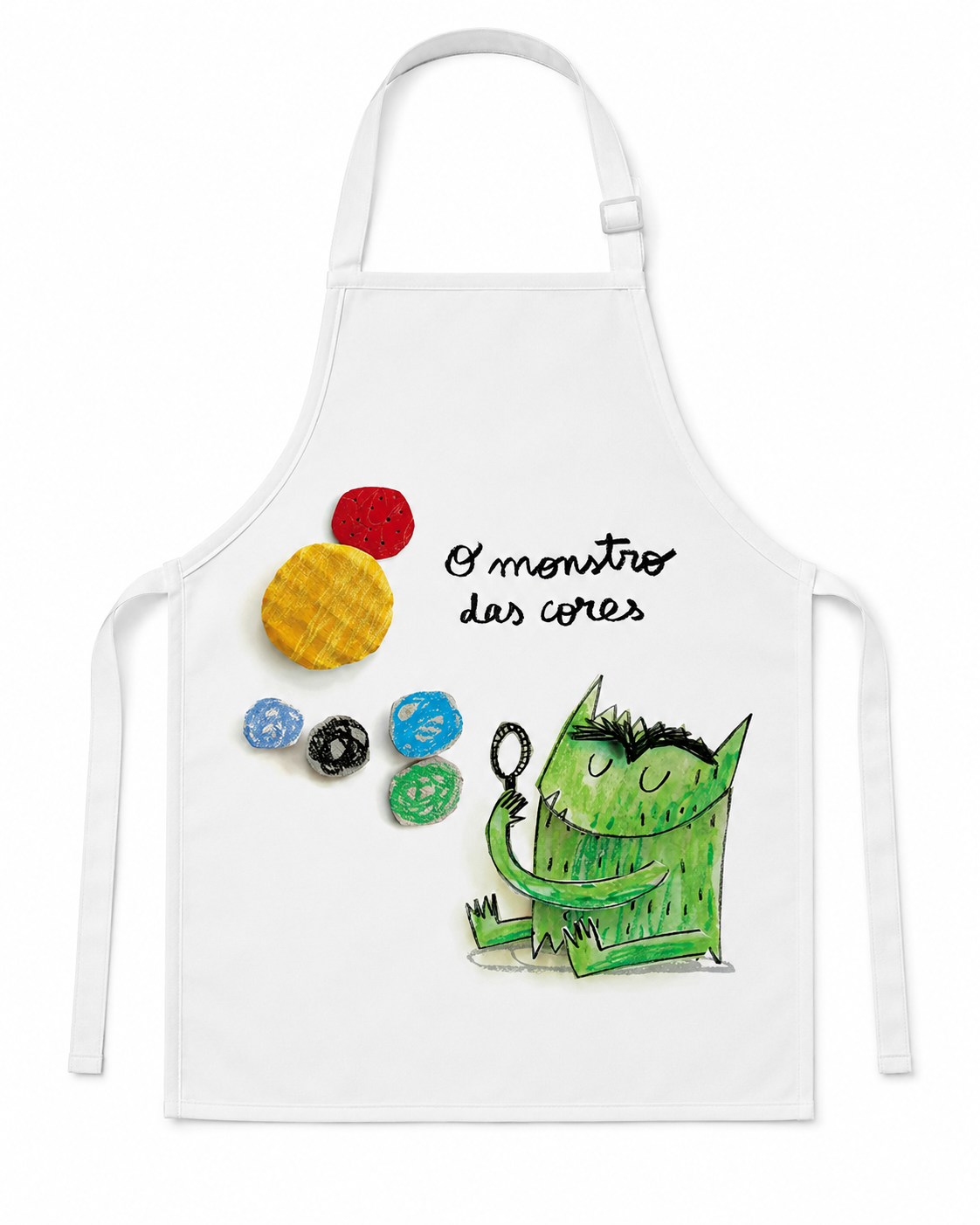 Kit Infantil Personalizado O Monstro das Cores – Avental + Camiseta + Sacola | Educativo e Criativo - Imagem 6